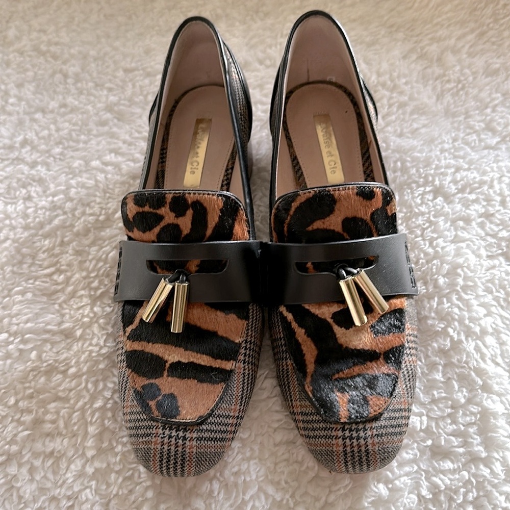 Loafers in Animal Print & Plaid & Tassel